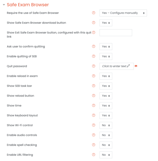 options to safe exam browser options to safe exam browser