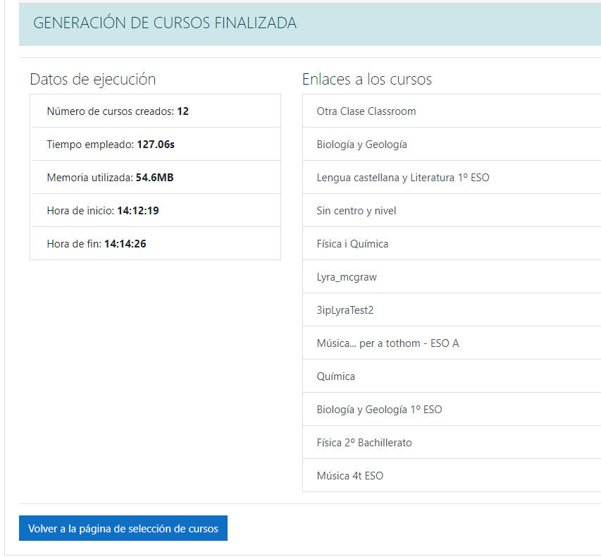 generación de cursos finalizada