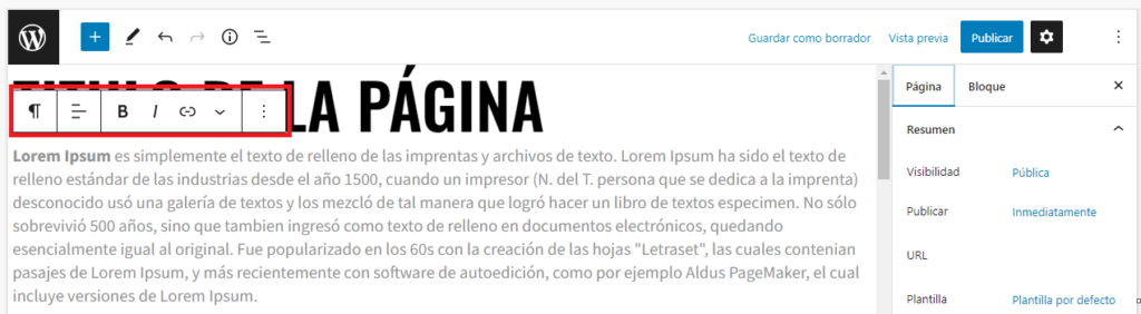 Editor de wordpress_imagen