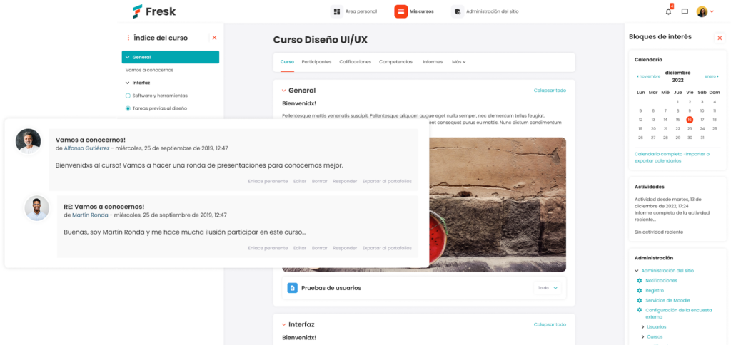 moodle theme fresk screen