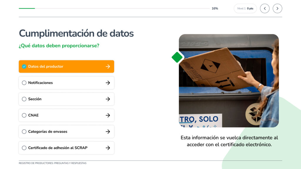 ejemplo de contenido en curso